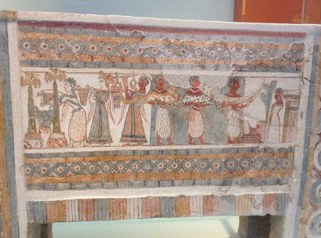 Сцена поклонения на саркофаге 14 века до н.э.